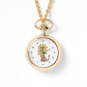 Montre dessin animé lion mignon enfants rétro safari jung