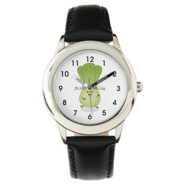 Montre dessin animé mignon de bok choy (devant)