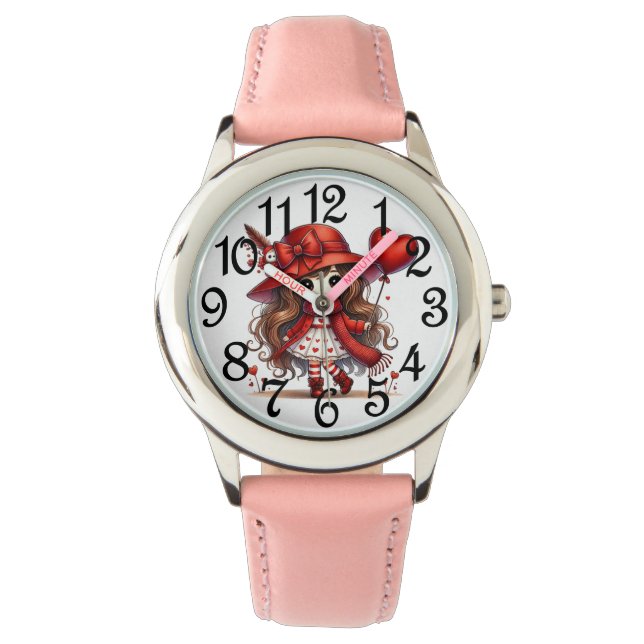 Montre Dessin Animé pour Enfants de la Saint-Valentin (devant)