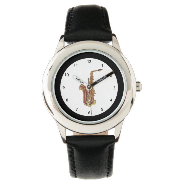 Montre Dessin animé Saxophone à regarder (devant)