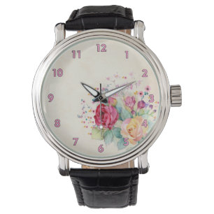 Montre Dessin Arrière - plan floral simple
