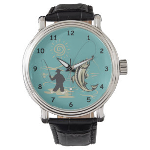 Montre Dessin coloré attraper un poisson en été