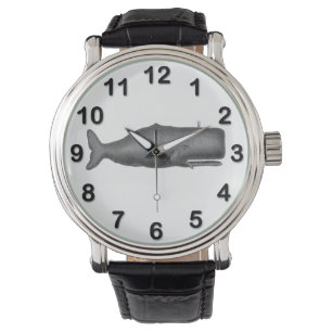 Montre Dessin de baleine vintage du 19e siècle N