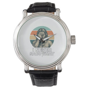 Montre Dessin de citation de gravure vintage Funny Facepa
