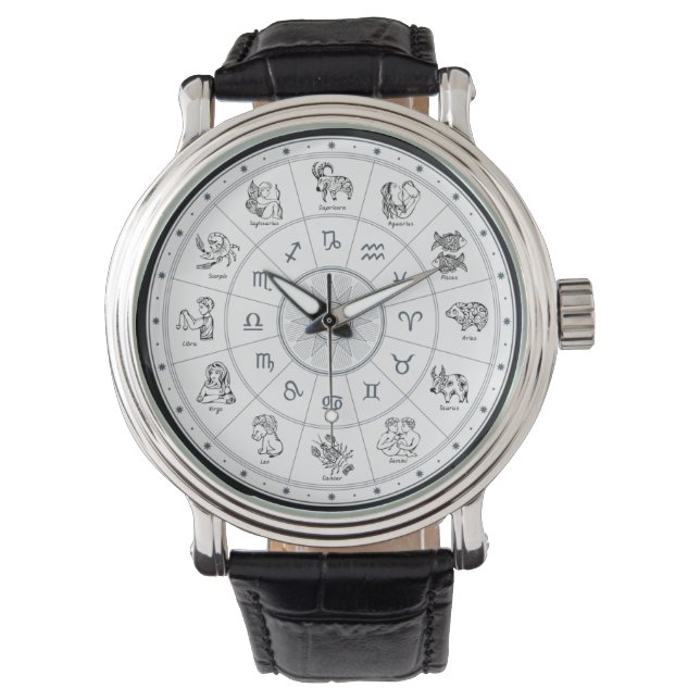 Montre Dessin de dessin en zodiaque chargé (devant)