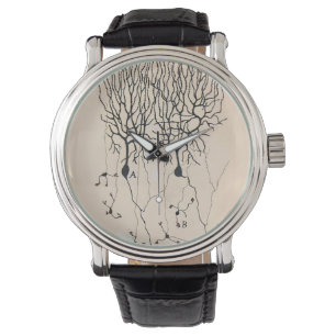 Montre Dessin de neurone vintage par Santiago Ramón y Caj