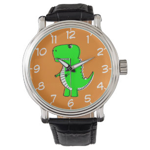 Montre Dessin Dinosaure Vert