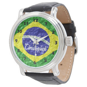 Montre Dessin du drapeau brésilien