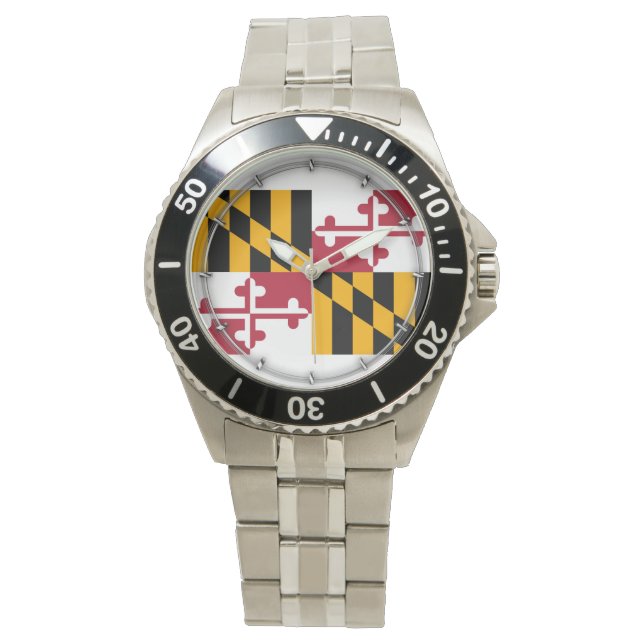 Montre Dessin du drapeau de l'État du Maryland (devant)