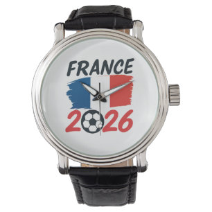 Montre Dessin du drapeau France 2026 couleurs de fan de f