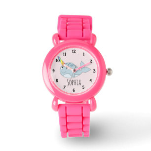 Montre Dessin et nom des jeunes filles jotes arc-en-ciel