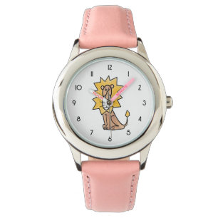 Montre dessin mignon lion enfants retro safari jungle ani