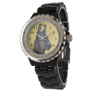 Montre dessin réaliste d'âne mignon