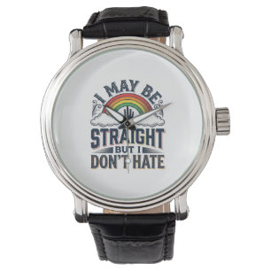 Montre Dessin vectoriel vintage de fierté arc-en-ciel d'a