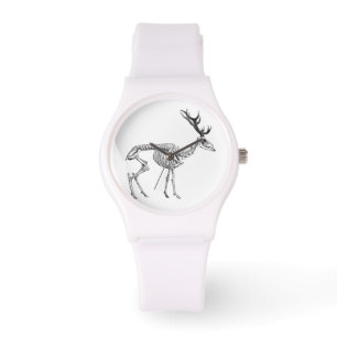 Montre Dessin vintage éffrayant de squelette