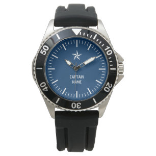Montre d'étoile marine avec nom de capitaine de b