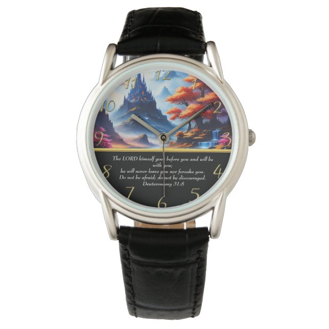 Montre Deutéronome 31:8 lac de montagne (devant)