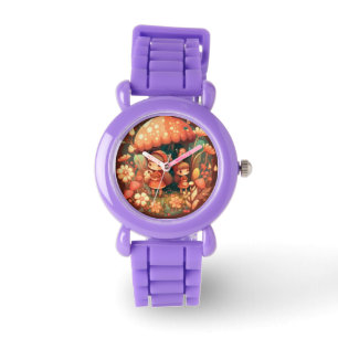 Montre Deux adorables petits elfes sous les champignons