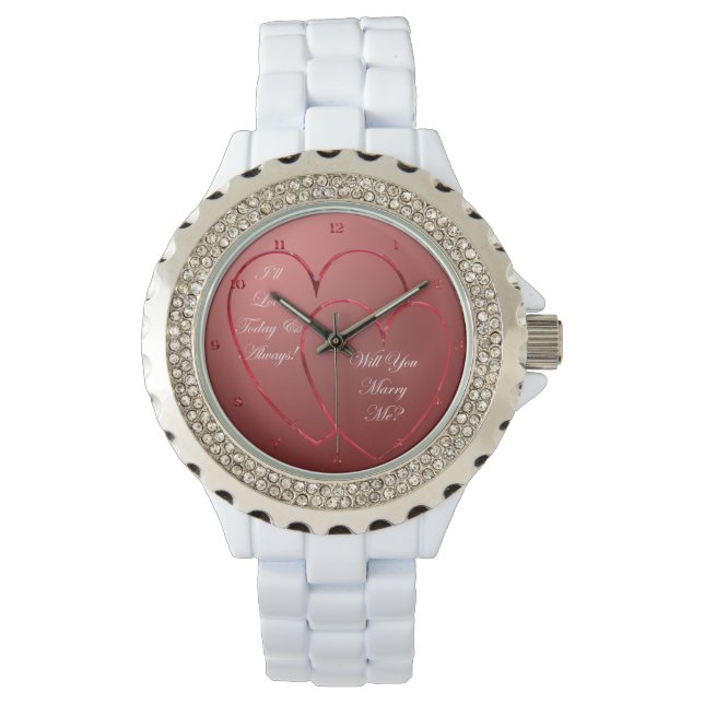 Montre Deux Coeurs Veux-Tu M'Épouser Regarder (devant)