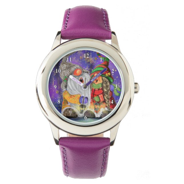 Montre Deux Gnomes Enchaînés chantant Bonne Chanson De No (devant)