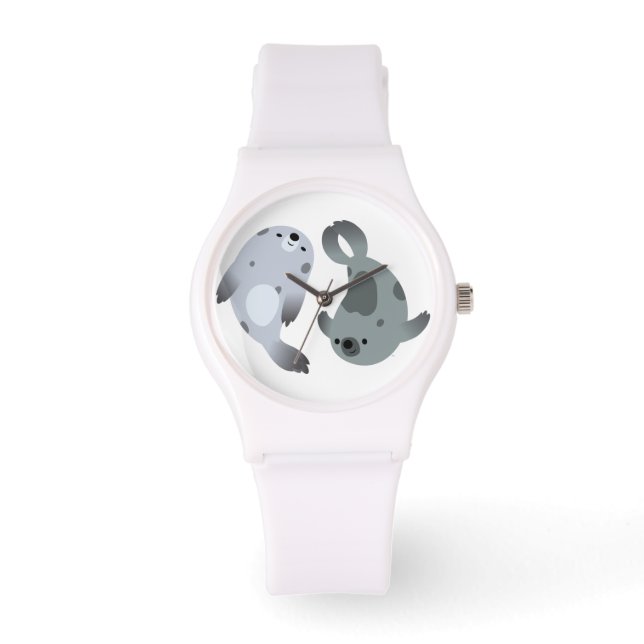 Montre Deux Jolies Cartoon Harp Seals Sport Watch (Recto)