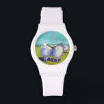 Montre Deux Moutons En Champ<br><div class="desc">Deux Moutons Dans L'Artiste De Terrain : Carol Young</div>