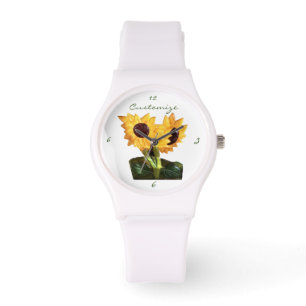 Montre Deux plantes de tournesol en pot Thunder_Cove