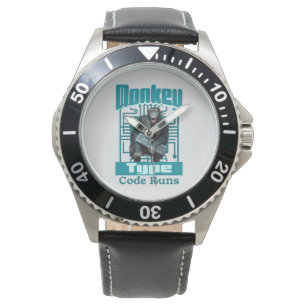 Montre Développeur Full-Stack de type singe, code s'exécu