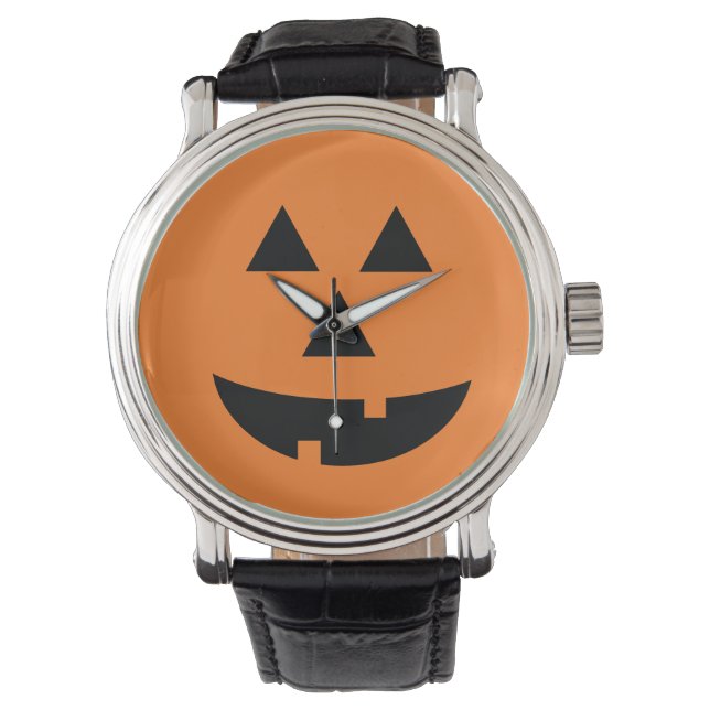 Montre d'Halloween Jack-O-Lantern Citrouille orang (devant)