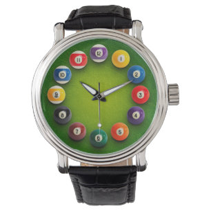 Montre d'horloge de nouveauté de billard de