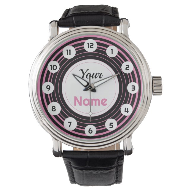 Montre d'hypnose rose personnalisée (devant)