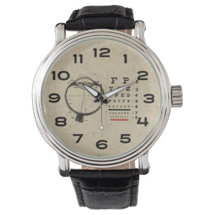 Montre Diagramme d'oeil vintage d'ophtalmologue
