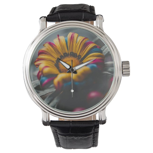 Montre Dial Floral Multicolor (devant)