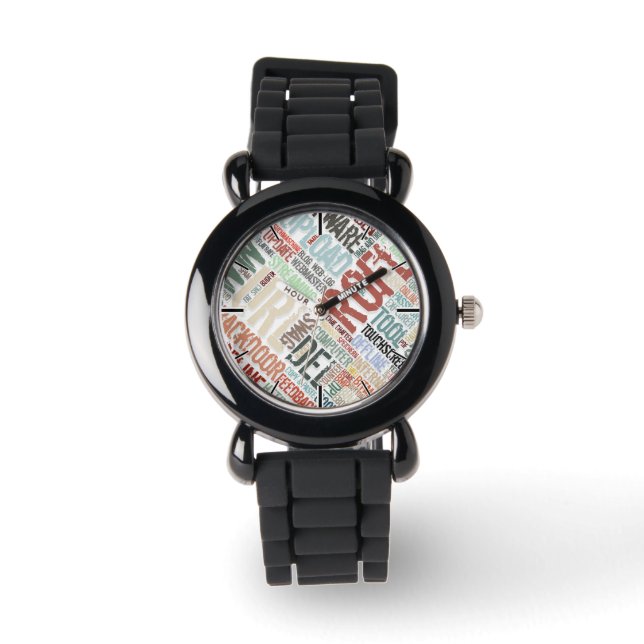Montre Dictionnaire d'ordinateur en couleurs (Recto)