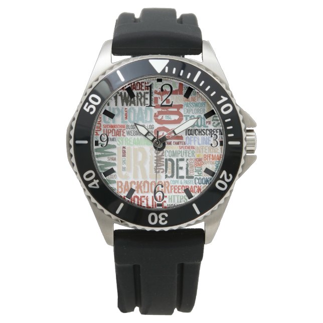 Montre Dictionnaire informatique en couleurs (devant)