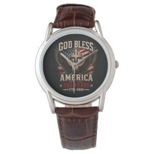 Montre Dieu Bénisse l'Amérique 250 Ans 1776-2026