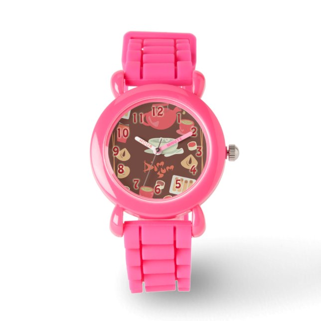 Montre Dim Sum Cute Kawaii Motif chinois de plaisir alime (Recto)