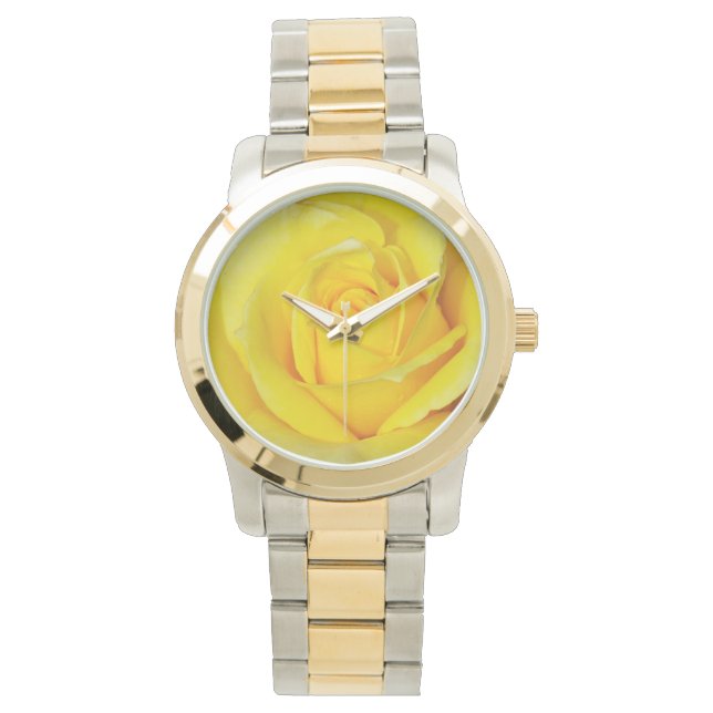 Montre d'impression rose jaune (devant)