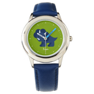 Montre Dinosaure bleu personnalisé