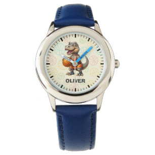 Montre Dinosaure joueur de basket-ball mignon