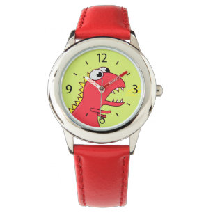 Montre Dinosaure mignon de T-Rex de bande dessinée de