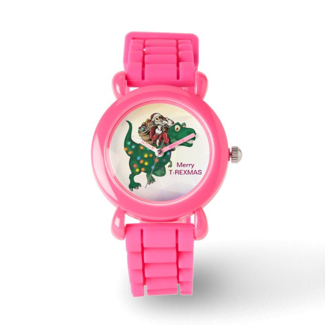 Montre Dinosaure portant le Père Noël Noël (Recto)
