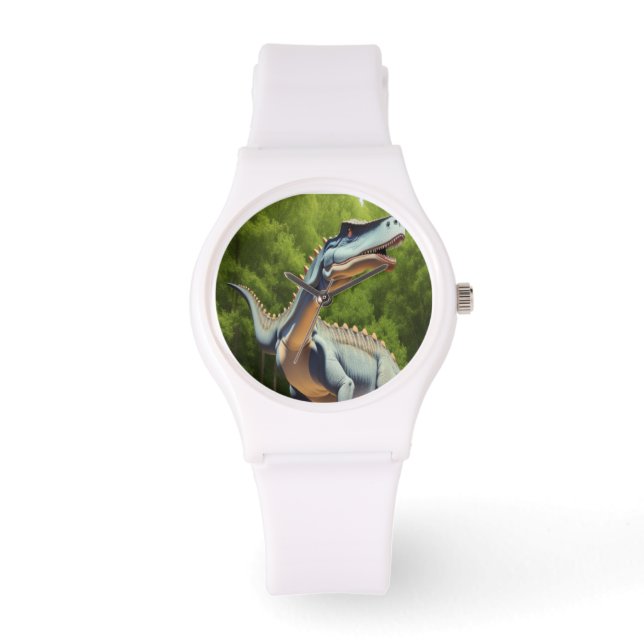 Montre Dinosaure Regarder blanc personnalisé et personnal (Recto)