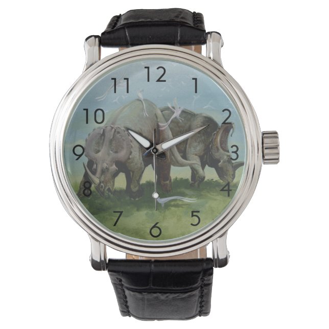 Montre Dinosaures vintages, Centrosaurus pâturage dans la (devant)