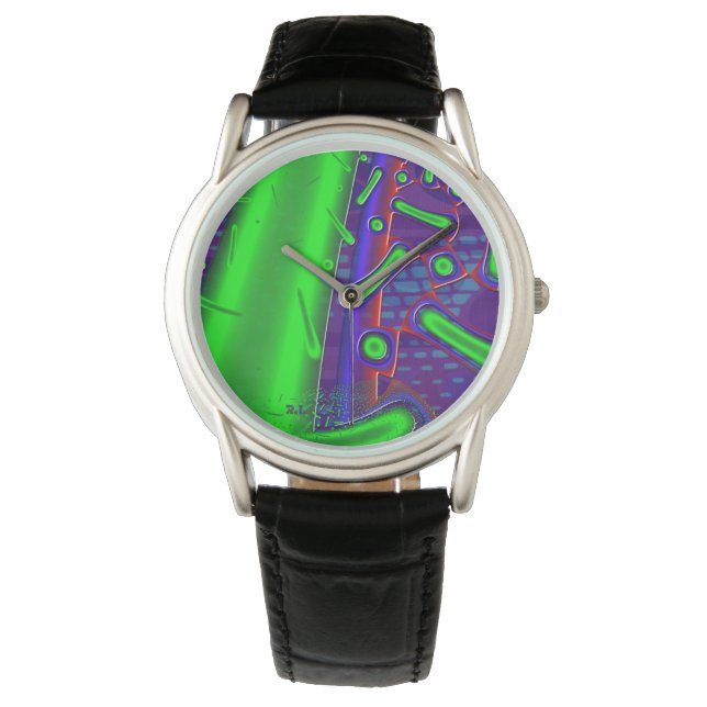Montre Disco Tech Verre Dichroïque Fractal (devant)