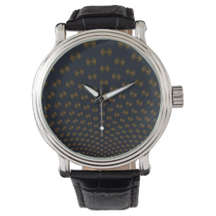 Montre Disques Gold sur Blue