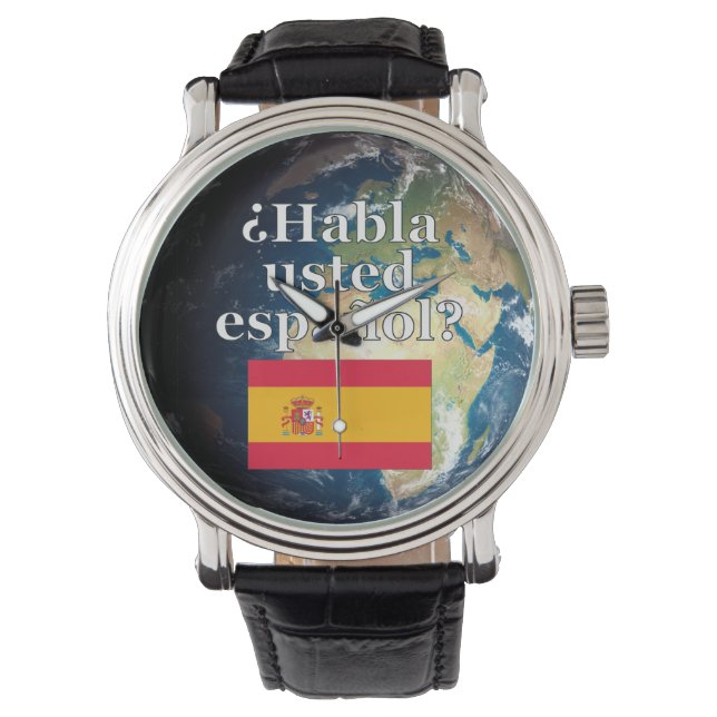 Montre Do you speak Spanish ? Flag & Earth (devant)