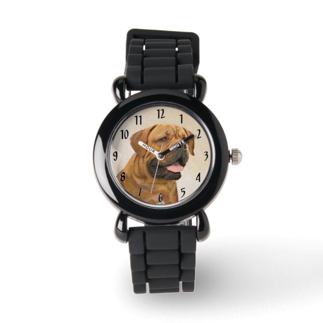 Montre Dogue de Bordeaux Peinture - Cute Original Chien A (Recto)