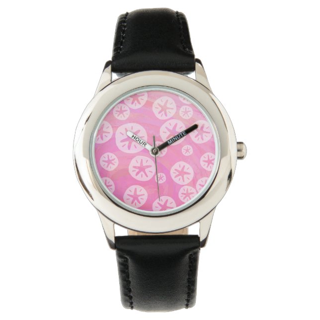 Montre Dollar de sable blanc et rose (devant)