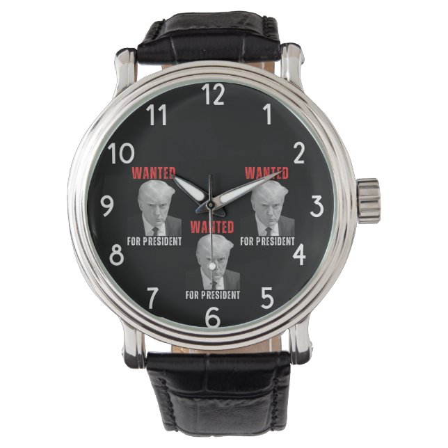 Montre Donald Trump 2024 Recherché pour le président (devant)